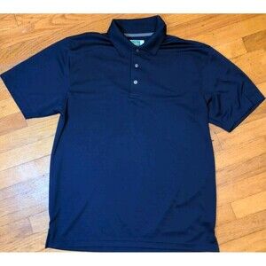 Ben Hogan Performance Polo Men’s Size Large PowerAir Navy Blue Golf Shirt EUC